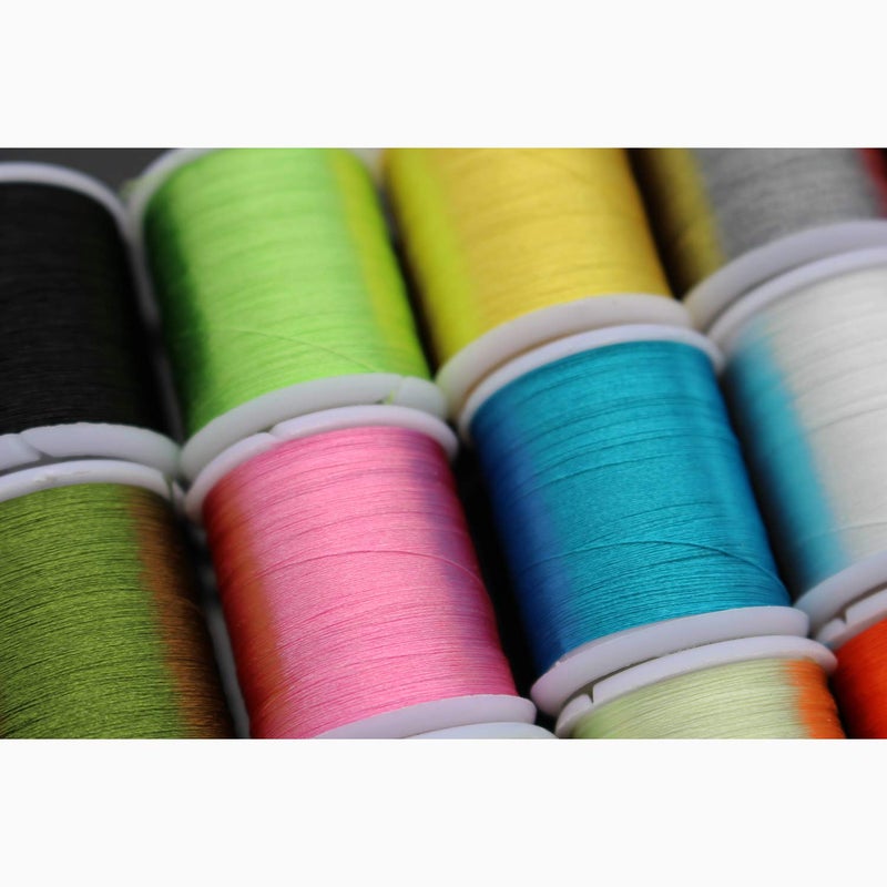 Tigofly 12 pcs 40 Yards Fly Tying Floss Thread 150D Silky Yarns Salmon Trout Fly Fishing Tying line Materials (12 Bright Colors) - Image 2